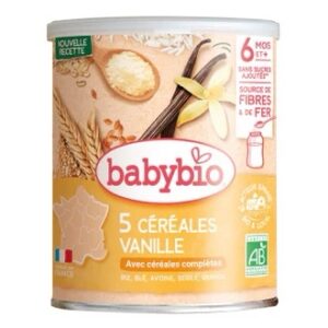 BABYBIO 5 Céréales Vanille 220G 6 mois +
