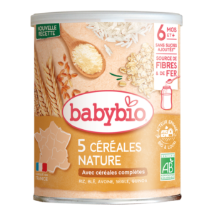 BABYBIO – CEREALES INFANTILES BIO 5 CEREALES NATURE 6 MOIS + 220G