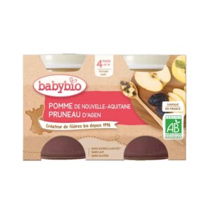 BABYBIO Pot Pomme Pruneau 2x130g.     4 mois +