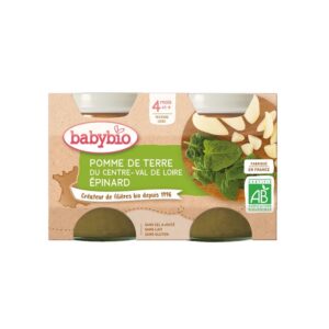 BABYBIO Pomme de Terre du Centre-Val de Loire Epinard 2x130g.      4 mois +