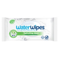 WATERWIPES Lingettes Hydrating Clean with Aloe Vera 48 Pieces