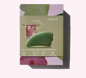 Facelab Gua Sha Plume en Aventurine Verte