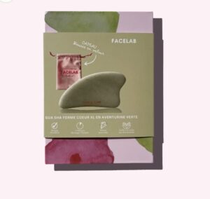 Facelab Gua Sha Coeur XL en Aventurine Verte