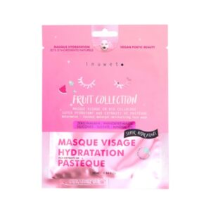 INUWET MASQUE FRUIT COLLECTION VISAGE EN BIO-CELLULOSE-HYDRATANT- PASTÈQUE