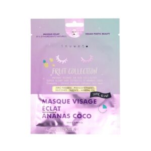 INUWET MASQUE FRUIT COLLECTION VISAGE EN BIO-CELLULOSE-ECLAT- ANANAS COCO