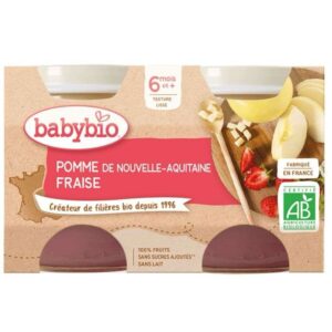BABYBIO POMME DE NOUVELLE AQUITAINE FRAISE 6 MOIS