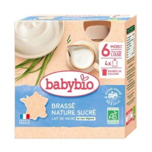 BABYBIO BRASSE NATURE SUCRE LAIT DE VACHE 6MOIS+ (4*85g)