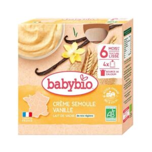 BABYBIO CREME SEMOULE VANILLE 6MOIS+ (4*85g)