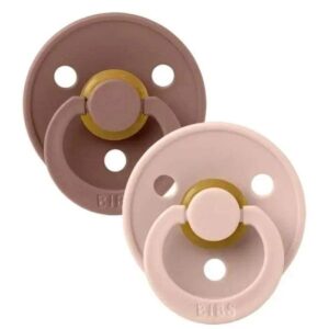 BIBS SET DE 2 SUCETTES WOODCHUCK BLUCH 0-6 MOIS ROUND