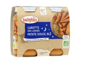 BABYBIO BONNE NUIT CAROTTE PATATE DOUCE ET BLE 2 x 200G