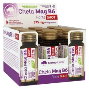 OLIMP LABS CHELA MAG B6 375 MG 9 AMPOULES GOUT CERISE
