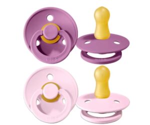 BIBS COLOUR PACIFIER 2 SUCETTES RONDE PERI ET BUBBLEGUM 0 MOIS+