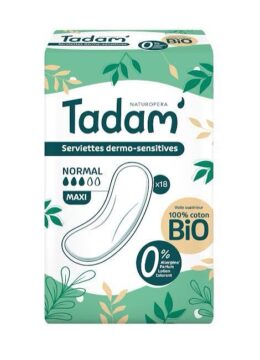 TADAM SERVIETTES  NORMAL MAXI 18 UNITES