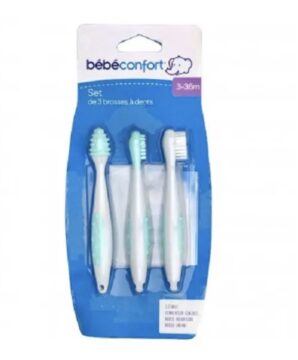 Bébé Confort Set de 3 Brosses à Dents 3-36Mois
