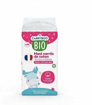 Carryboo Maxi Carres De Coton 70 Pieces