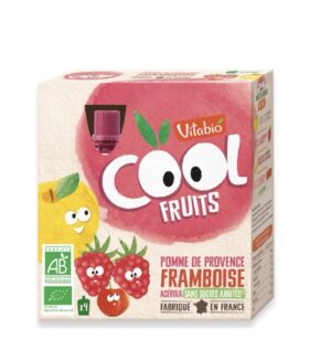 VITABIO COOL FRUITS POMME FRAMBOISE 4 X 90G
