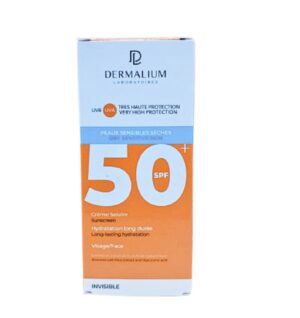 Dermalium Ecran Solaire Peaux Sensibles Seches Spf50+ 50ml