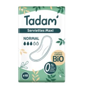 TADAM SERVIETTES  NORMAL MAXI 18 UNITES