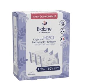Biolane Lingettes H2O 3x72 Pack