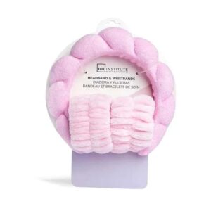 IDC INSTITUTE SKINCARE SET BANDEAU + BRACELETS ROSE