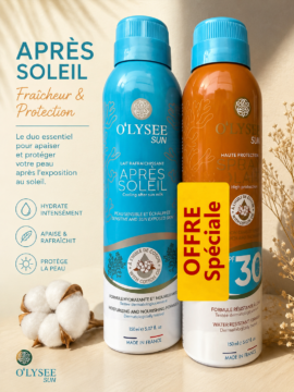 Offre Duo Olysee Brume Solaire 30 SPF + Apres Soleil