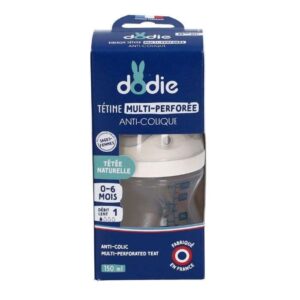 Offre Destockage DODIE BIBERON TETINE MULTI PERFOREE ANTI COLIQUE 150 ML 0-6MOIS+ DEBIT 1 BLEU