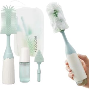 MOMCOZY Kit de brosse à biberon Innovative Push-Press Design