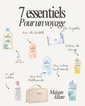 Offre Liquidation Pack Biolane avec sa trousse ( 7 Produits essentiels voyage / déplacement ) disponible pour la livraison à partir du 30/09